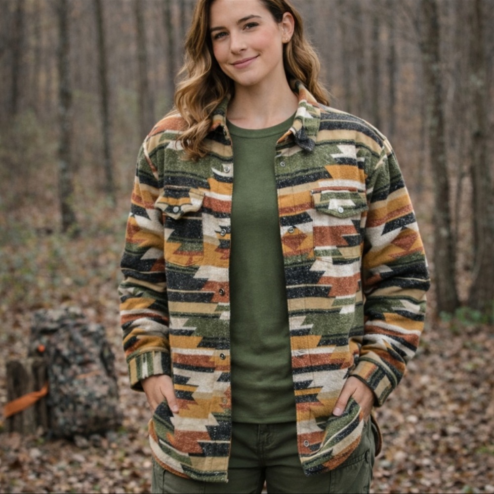 Camouflage Aztec Shacket - Picture 1 of 16